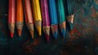 © NeuralNiche - Aged colored pencils on dark surface