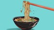 © GenZGraphics - Noodles quickly served in bowl