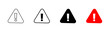 © AAVAA - Exclamation danger sign. attention sign icon set. Hazard warning attention sign