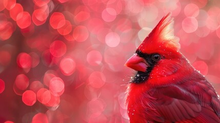 Poster - Vibrant Cardinal Red background