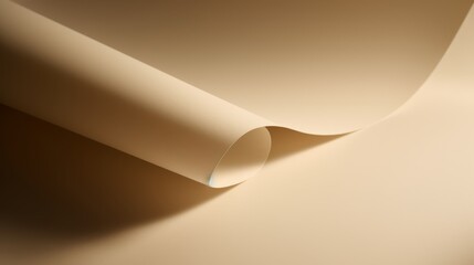 Wall Mural - Smooth light beige paper, uniform texture and clean surface