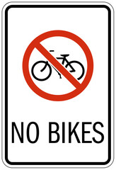 Sticker - No bicycle allowed sign