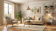 © Praphan - Cozy room interior with beige sofa and chair, room, interior, beige, sofa, chair, cozy, comfortable, modern