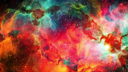 Sticker - colorful nebula wave space background