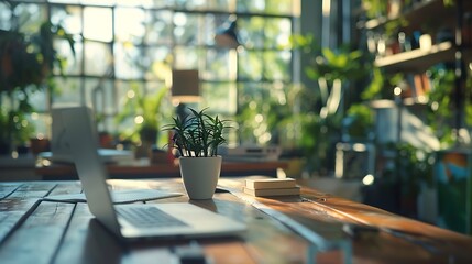 Leinwandbilder - A space where creativity flows Still life shot of a modern office space : Generative AI