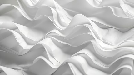 Poster - Strips of white paper with folds closeup : Generative AI