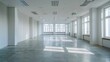 © Generative AI - New empty office after renovation without furniture and computers : Generative AI