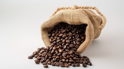 Poster - Cost of coffee beans in fabric bag