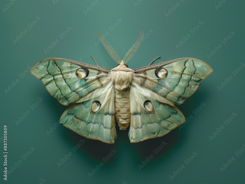 Moth floating on a solid teal background ar 170 butterfly, insect ...