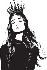 Wall Mural - girl with crown