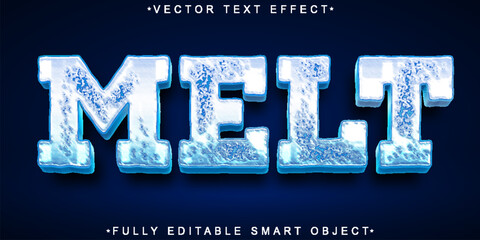 Wall Mural - Cartoon Fluid Melt Vector Fully Editable Smart Object Text Effect