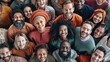 © Balerinastock - Diverse Group of People Looking Up with Smiles