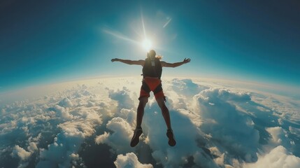 Wall Mural - sky diving