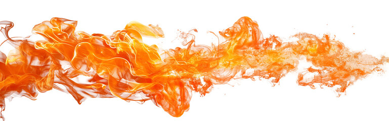 Sticker - fire flames on white background