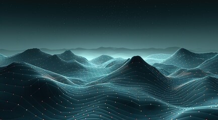 Sticker - abstract background with mountains