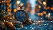 © vanzerim - Vintage Clock Amidst a Festive Winter Scene