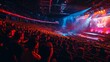 © liliyabatyrova - A packed arena, bathed in vibrant lighting, pulsates with anticipation as spectators watch a live esports tournament unfold on the stage