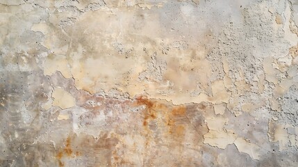 Aufkleber - Colour old concrete wall texture background Close Up retro plain cream color cement wall background texture Design paper vintage parchment element show or advertise or promote product  : Generative AI
