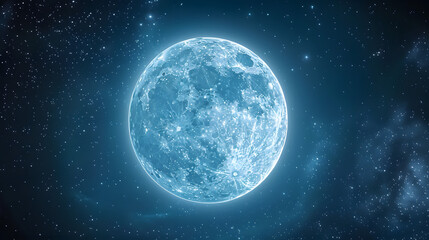 Wall Mural - close up view of a night full moon
