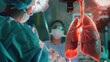 © xiaoyan - Lung transplantation surgery illustration, showcasing medical innovation and the hope for patients with respiratory conditions