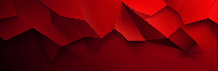 Wall Mural - Red Abstract Background Geometric 3D Shapes Elegant Shadows Dark Gradient Minimal Presentation Design Banner
