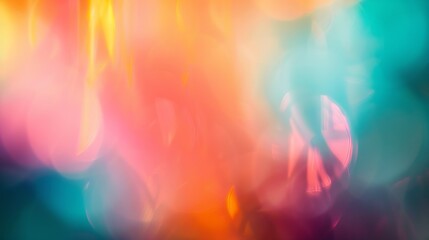 Leinwandbilder - Vibrant Abstract Blur Background with Gradient Colors : Generative AI