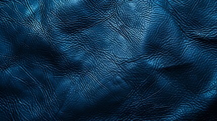 Fototapete - dark blue genuine leather texture background for vintage classic concept blue background for decorations and textures dark blue navy color leather skin natural with design lines patter : Generative AI