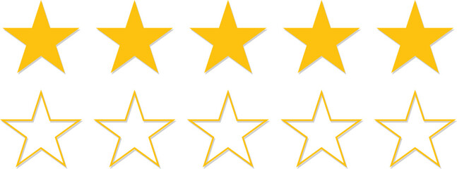 Wall Mural - abstract five star rating review feedback and opinion symbol vector illustration.