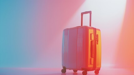 Wall Mural - Suitcase luggage baggage for summer travel and vacation : Generative AI