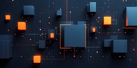artificial intelligence symbolized in a minimalist abstract wallpaper illustration