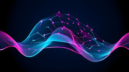 artificial intelligence symbolized in a minimalist abstract wallpaper illustration