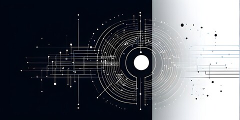 artificial intelligence symbolized in a minimalist abstract wallpaper illustration