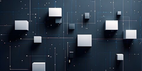 artificial intelligence symbolized in a minimalist abstract wallpaper illustration