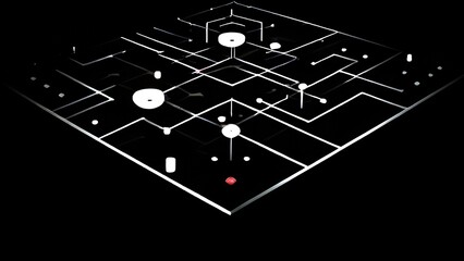 artificial intelligence symbolized in a minimalist abstract wallpaper illustration