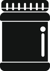 Poster - Black glyph icon of a jar, perfect for projects related to food storage or preservation