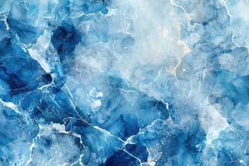 Wall Mural - A detailed view of a blue marble's surface with subtle textures and colors