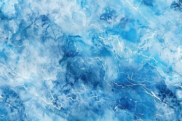 Wall Mural - A close-up shot of a blue and white marble background, great for abstract designs or minimalist compositions