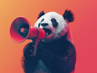 Canvas Print - 3d panda bear