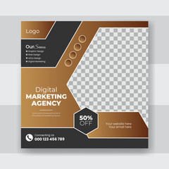 Wall Mural - Creative modern business social media flyer design template