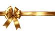 © NightTampa - Elegant gold ribbon and bow on a transparent background, perfect for gift wrapping, festive occasions, and decorative designs.