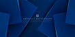 © Naiswari Graphics - Abstract futuristic design dark blue overlap square geometric 3D background. Cool pattern design with simple style background. Eps10 vector