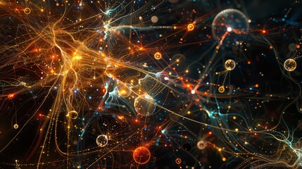 Global data network, illustration