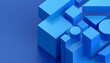 © su - 3d abstract blue cube background