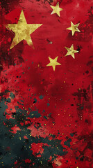 Wall Mural - The Day of the Formation of the People's Republic of China. the flag of China