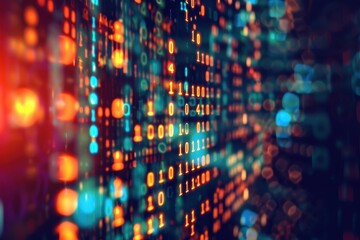 Abstract Binary Code Background.