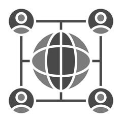 Wall Mural - Global Network Icon