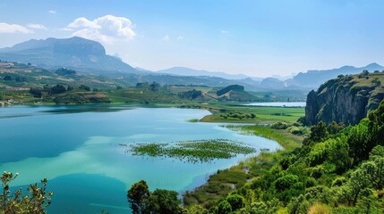 Sticker - lake in the mountains