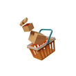 © Nuchjaree - 3D cardboard box icon isolated on transparent background. Shipping logistic and delivery concept. Package delivery. Online shopping. Cargo box. Distribution or storage. 3d rendering illustration
