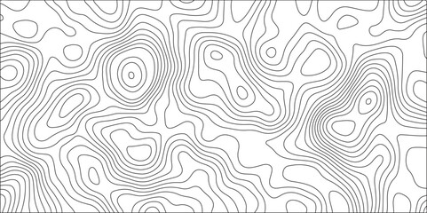 Leinwandbilder - Topographic Map Contour Lines Background with Detailed Vector Geography, and Design. Cartography Ocean topographic line map with curvy wave.