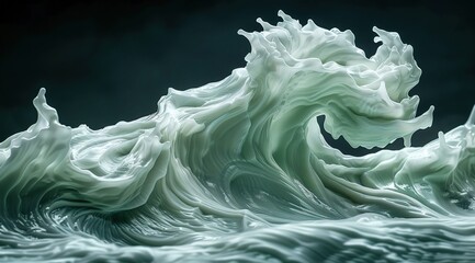 Wall Mural - background with waves